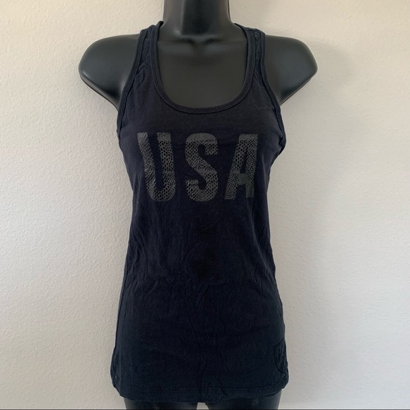Nike Black USA Snake Print Racerback Tank Top - Picture 1 of 6